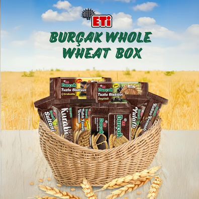 Eti Burçak Whole Wheat Biscuits Snack Box